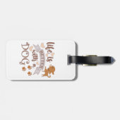 Het leven is beter met een citaat van Dog grappige Bagagelabel (Achterkant horizontaal)