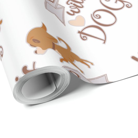 Het leven is beter met een citaat van Dog grappige Cadeaupapier (Rol Hoek)