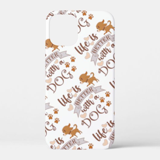 Het leven is beter met een citaat van Dog grappige Case-Mate iPhone Case (Achterkant)