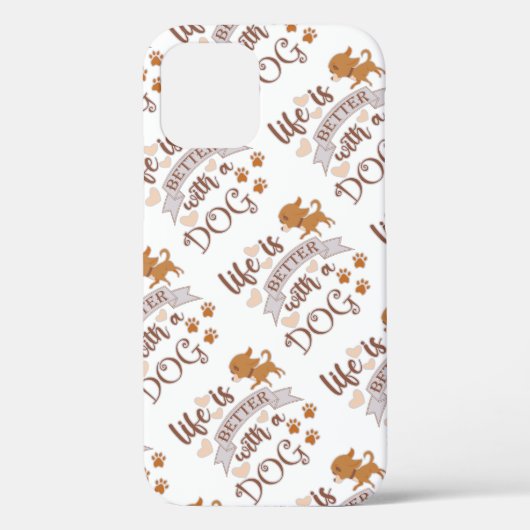 Het leven is beter met een citaat van Dog grappige Case-Mate iPhone Case (Achterkant)