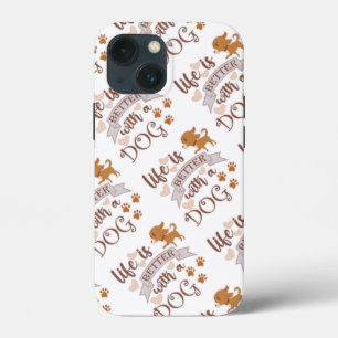 Het leven is beter met een citaat van Dog grappige Case-Mate iPhone Case