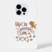 Het leven is beter met een citaat van Dog grappige iPhone Hoesje (Achterkant)