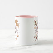 Het leven is beter met een citaat van Dog grappige Mok (Midden)