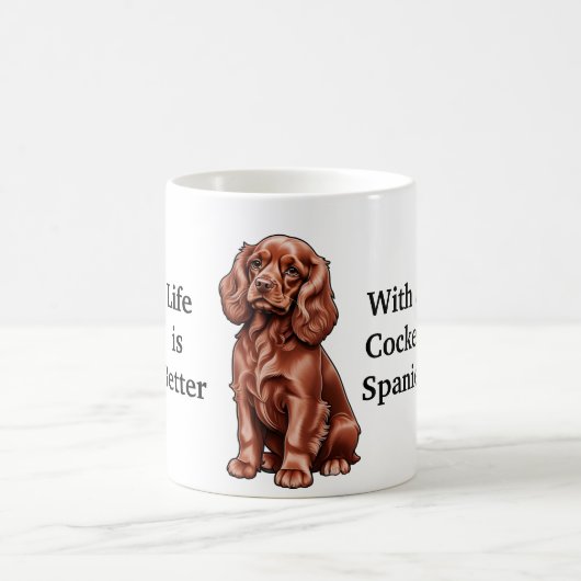 Het leven is beter met een Cocker Spaniel Coffee M Koffiemok (Center)