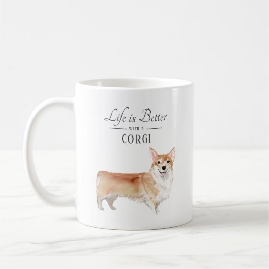 Het leven is beter met een Corgi Koffiemok (Links)