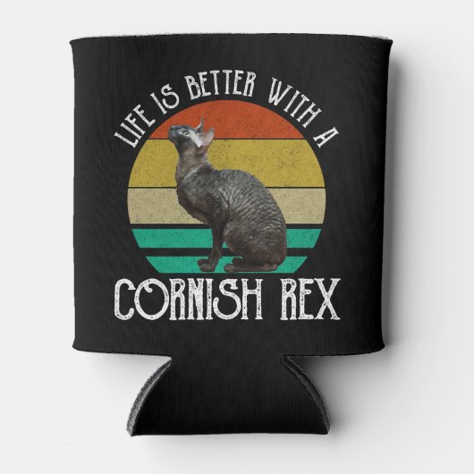 Het Leven Is Beter Met Een Cornish Rex Blikjeskoeler (Voorkant)