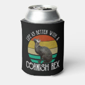 Het Leven Is Beter Met Een Cornish Rex Blikjeskoeler (Blikje Achterkant)