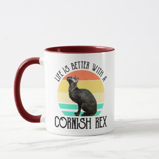 Het Leven Is Beter Met Een Cornish Rex Mok (Links)