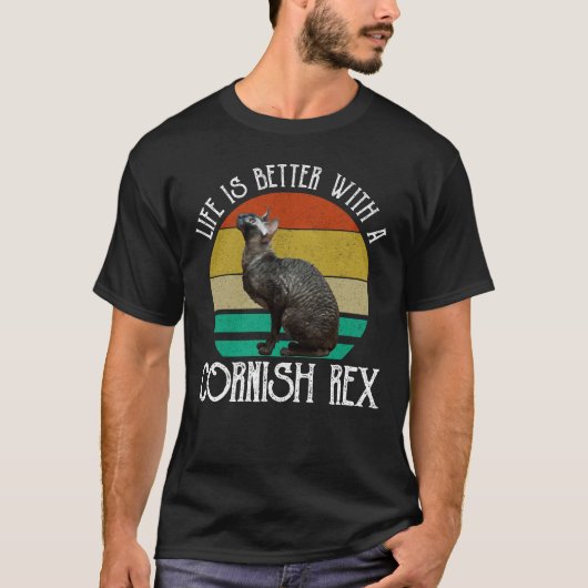 Het Leven Is Beter Met Een Cornish Rex T-shirt (Voorkant)