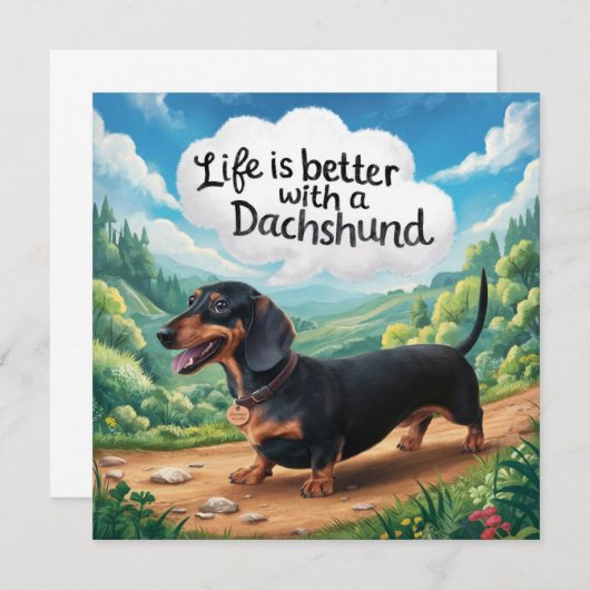 Het leven is beter met een dachshund (Voorkant / Achterkant)