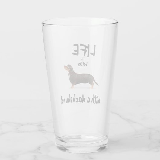 HET LEVEN IS BETER MET EEN DACHSHUND GLAS (Achterkant)