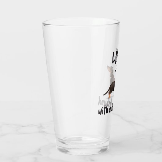 HET LEVEN IS BETER MET EEN DACHSHUND GLAS (Rechts)