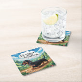 Het leven is beter met een dachshund kartonnen onderzetters (Insitu)