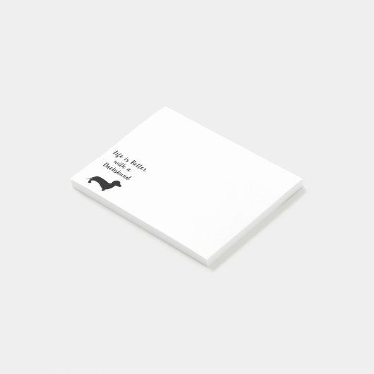 Het leven is beter met een Dachshund Post-it® Notes (Schuin)