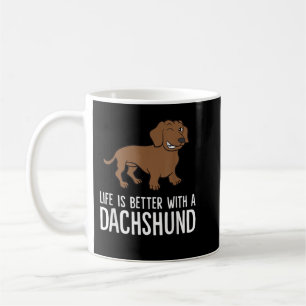 Het leven is beter met een Dachshund T-shirt Koffiemok