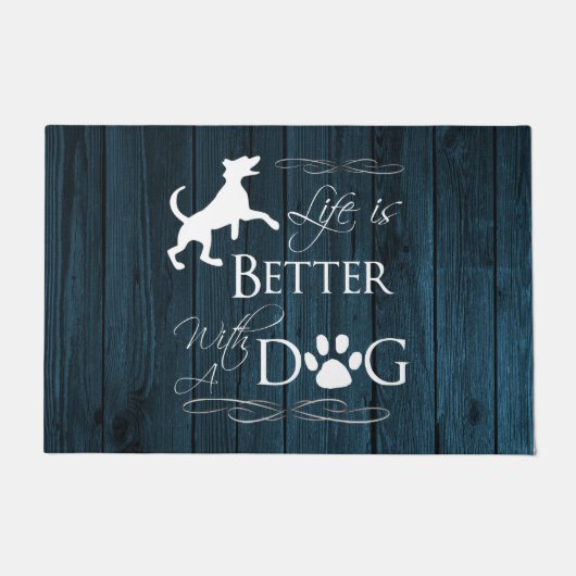 Het leven is beter met een deurmat van een hond -  (Voorkant)