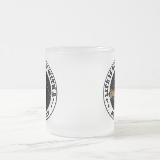 Het leven is beter met een Doberman-Hondenras Matglas Koffiemok (Center)