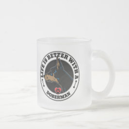 Het leven is beter met een Doberman-Hondenras Matglas Koffiemok