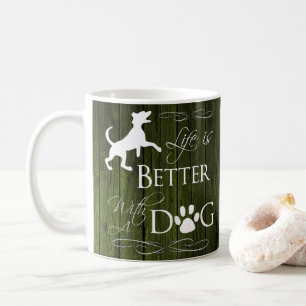 Het leven is beter met een Dog Coffee-Mok - Groen Koffiemok