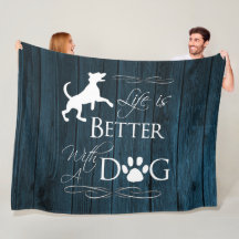 Het leven is beter met een Dog Fleece Blanket - bl