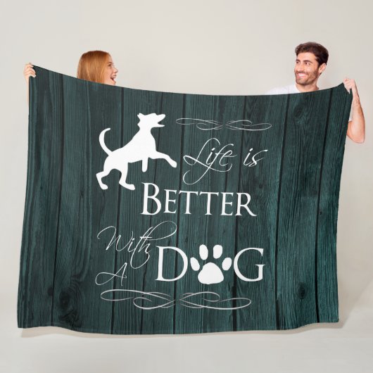 Het leven is beter met een Dog Fleece Blanket - Bl Deken (In situ)