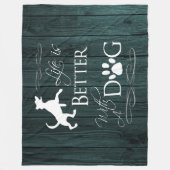 Het leven is beter met een Dog Fleece Blanket - Bl Deken (Voorkant)