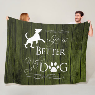 Het leven is beter met een Dog Fleece Blanket - Gr Deken