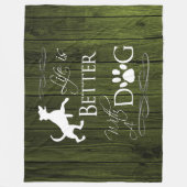 Het leven is beter met een Dog Fleece Blanket - Gr Deken (Voorkant)