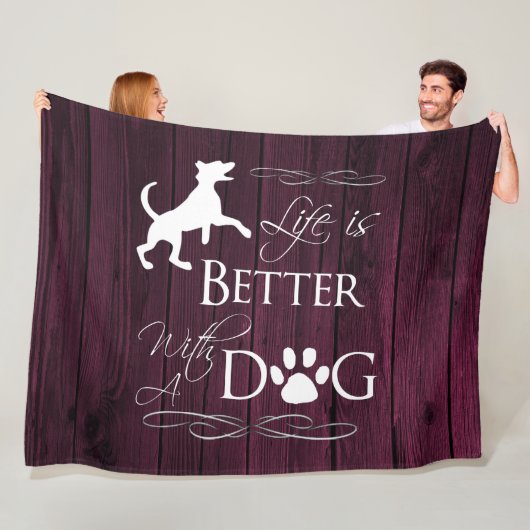 Het leven is beter met een Dog Fleece Blanket - Ma (In situ)