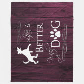 Het leven is beter met een Dog Fleece Blanket - Ma (Voorkant)