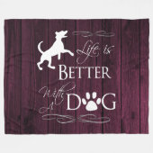 Het leven is beter met een Dog Fleece Blanket - Ma Deken (Voorkant (Horizontaal))