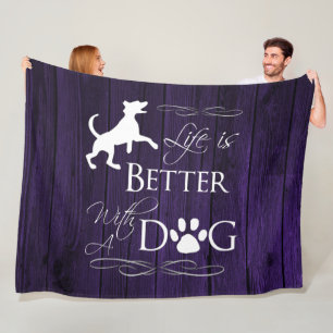 Het leven is beter met een Dog Fleece Blanket - Pa