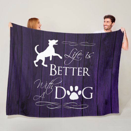 Het leven is beter met een Dog Fleece Blanket - Pa (In situ)