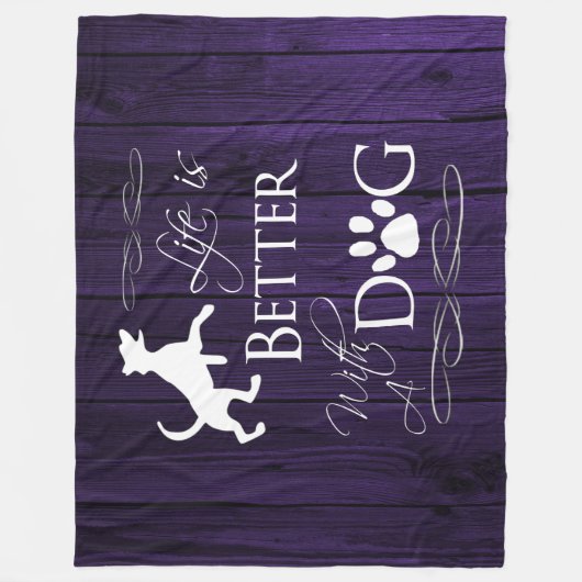 Het leven is beter met een Dog Fleece Blanket - Pa (Voorkant)