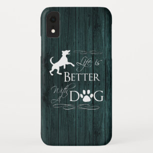 Het leven is beter met een Dog iPhone Case - Blauw