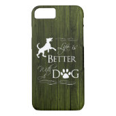 Het leven is beter met een Dog iPhone Case - Groen (Achterkant)