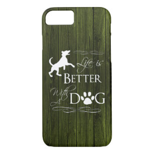 Het leven is beter met een Dog iPhone Case - Groen