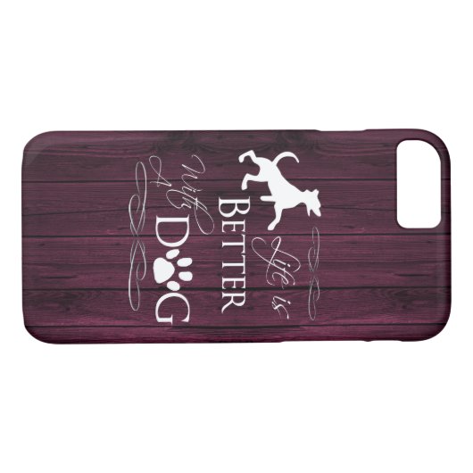 Het leven is beter met een Dog iPhone Case - Magen (Achterkant (Horizontaal))