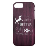 Het leven is beter met een Dog iPhone Case - Magen (Achterkant)