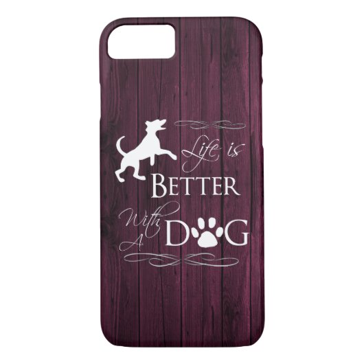 Het leven is beter met een Dog iPhone Case - Magen (Achterkant)