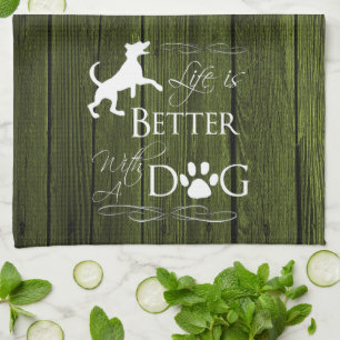 Het leven is beter met een Dog Kitchen Towel - Gro Theedoek