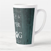 Het leven is beter met een Dog Latte Mok - Blauwgr (Rechts)
