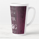 Het leven is beter met een Dog Latte Mok - Magenta (Rechts)