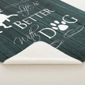 Het leven is beter met een Dog Sherpa Blanket - Bl Sherpa Deken (3/4)