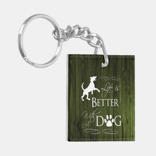 Het leven is beter met een Dog Sleutelhanger - Gro (Voorkant Links)