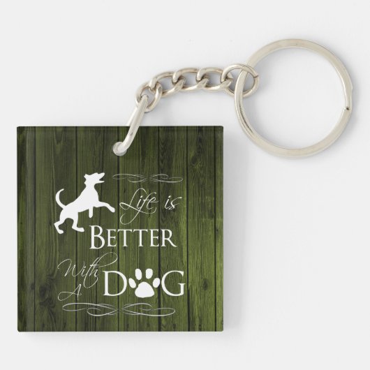 Het leven is beter met een Dog Sleutelhanger - Gro (Achterkant)