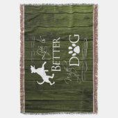 Het leven is beter met een Dog Throw Blanket - Gro Deken (Voorkant Verticaal)
