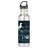 Het leven is beter met een Dog Water Fles - Blauw (Voorkant)