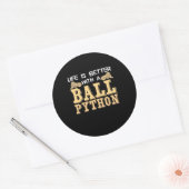 Het leven is beter met een doorsnede ronde sticker (Envelop)