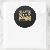 Het leven is beter met een doorsnede ronde sticker (Tas)